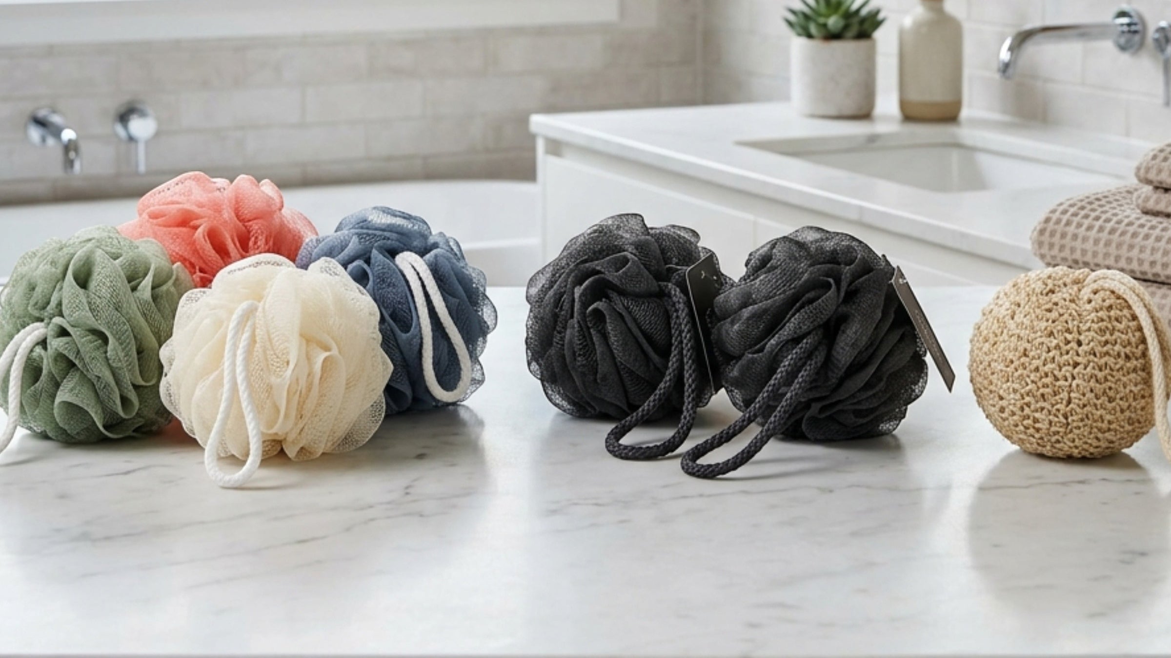 Tevoc Bath Poufs and Body Scrubbers
